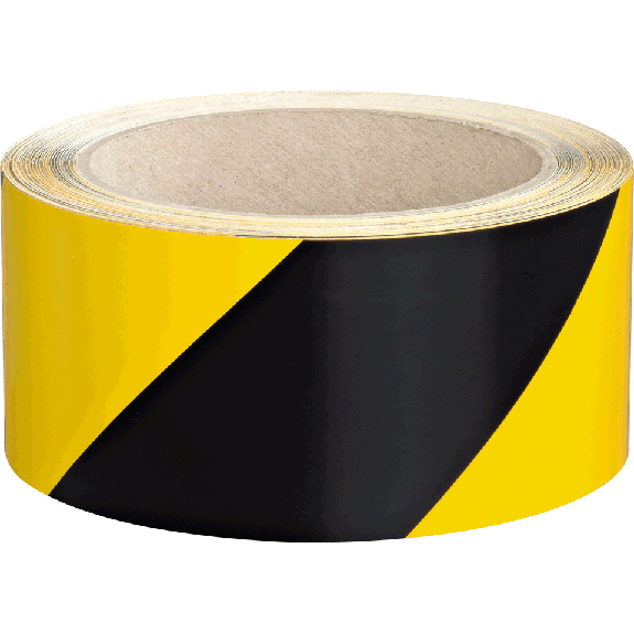 Warnmarkierungsband linksweisend, gelb/schwarz, Folie mit Trägerpapier, 73mm, 33m/Rolle Warnmarkierungsband linksweisend, gelb/schwarz, Folie mit Trägerpapier, 73mm, 33m/Rolle-Beschreibung lesen