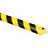 Knuffi Flächenschutzprofil Typ C+, selbstklebend/Anschrauben, gelb/schwarz, PU, 1m Knuffi Flächenschutzprofil Typ C+, selbstklebend/Anschrauben, gelb/schwarz, PU, 1m