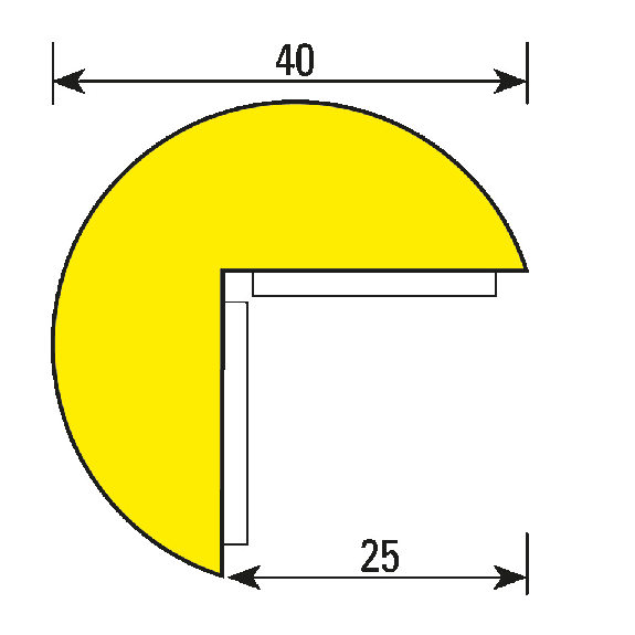 PERMALIGHT power Eckschutzprofil Typ A, fluoreszierend/nachleuchtend-gelb/schwarz, PU, 1m-Beschreibung lesen