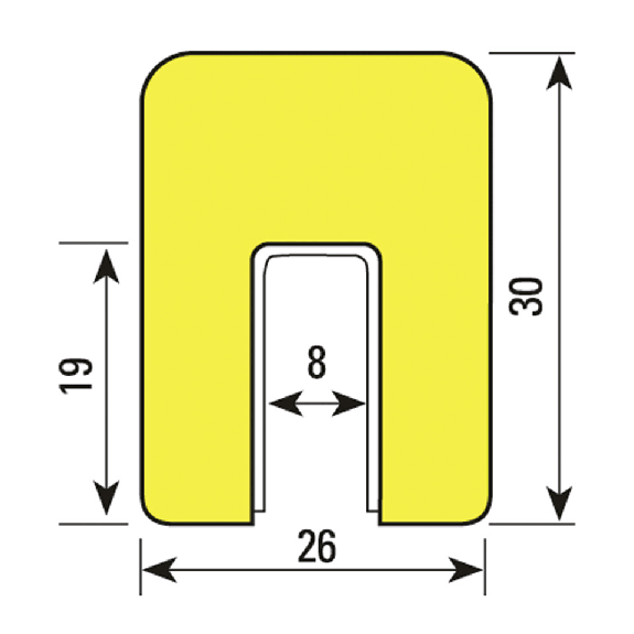Knuffi Kantenschutzprofil Typ G, selbstklebend/zum Aufstecken, gelb/schwarz, PU, lfm Knuffi Kantenschutzprofil Typ G, selbstklebend/zum Aufstecken, gelb/schwarz, PU, lfm-Beschreibung lesen