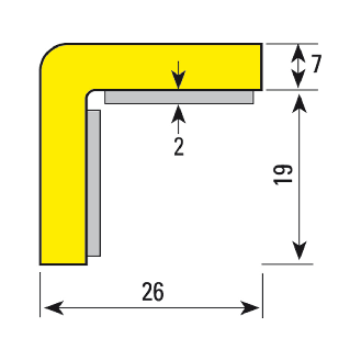 Knuffi Eckschutzprofil Typ E, magnetisch, gelb/schwarz, 1m-Beschreibung lesen