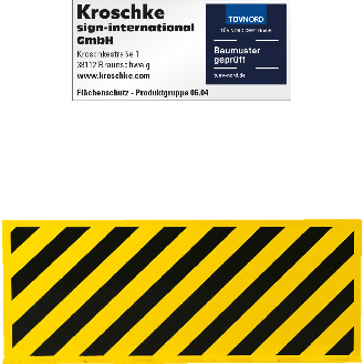 Flächenschutzprofil, zum Aufdübeln, gelb pulverbeschichtet, Stahl, 500x1000mm, ASR A1.3-Beschreibung lesen