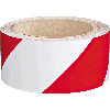 Warnmarkierungsband linksweisend, rot/weiß, Folie mit Trägerpapier, 25mm, 16, 5m