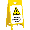 Warnaufsteller Leicht, Aufenth.Gefahrenb.verb., gelb, Polypropylen, 350x650mm, 300g