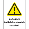 Warnaufsteller Leicht, Aufenth.Gefahrenb.verb., gelb, Polypropylen, 350x650mm, 300g