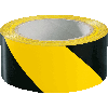 Warnmarkierungsband, mit Laminat, gelb/schwarz, 50mm, 16,5m, je 1 Rolle rechts/links/VE, ASR A1.3