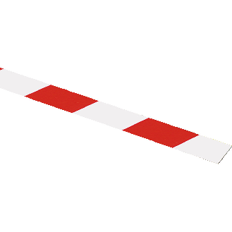 Flachmarkierung, rechtsweisend, rot/weiß schraffiert, Aluminium, 50x990mm, ASR A1.3-Beschreibung lesen