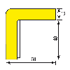 Knuffi Eckschutzprofil Typ H+, selbstklebend/zum Anschrauben, gelb/schwarz, PU, 1m Knuffi Eckschutzprofil Typ H+, selbstklebend/zum Anschrauben, gelb/schwarz, PU, 1m