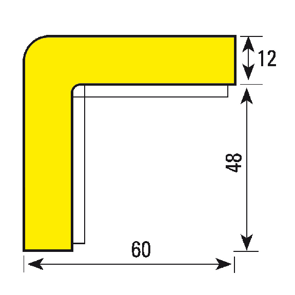 Knuffi Eckschutzprofil Typ H+, selbstklebend/zum Anschrauben, gelb/schwarz, PU, 1m Knuffi Eckschutzprofil Typ H+, selbstklebend/zum Anschrauben, gelb/schwarz, PU, 1m-Beschreibung lesen