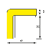 Knuffi Eckschutzprofil Typ H, selbstklebend/zum Anschrauben, gelb/schwarz, PU, lfm Knuffi Eckschutzprofil Typ H, selbstklebend/zum Anschrauben, gelb/schwarz, PU, lfm