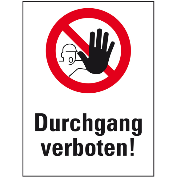 Warnaufsteller Leicht, Durchgang verboten!, rot, Polypropylen, 350x650mm, 300g, ASR A1.3 Warnaufsteller Leicht, Durchgang verboten!, rot, Polypropylen, 350x650mm, 300g, ASR A1.3-Beschreibung lesen