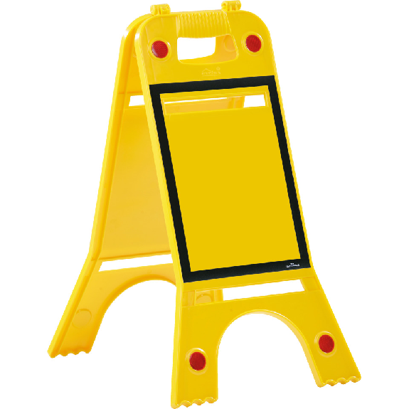 Warnaufsteller mit DURABLE Informationsrahmen DURAFRAME, gelb, 620mm, Einlegemaß:A4 Warnaufsteller mit DURABLE Informationsrahmen DURAFRAME, gelb, 620mm, Einlegemaß:A4-Beschreibung lesen