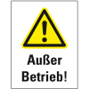 Warnaufsteller Leicht, Außer Betrieb!, gelb, Polypropylen, 350x650mm, 300g, ASR A1.3