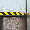 Flachmarkierung, linksweisend, reflektierend, gelb/schwarz, Aluminium, 50x990mm, ASR A1.3
