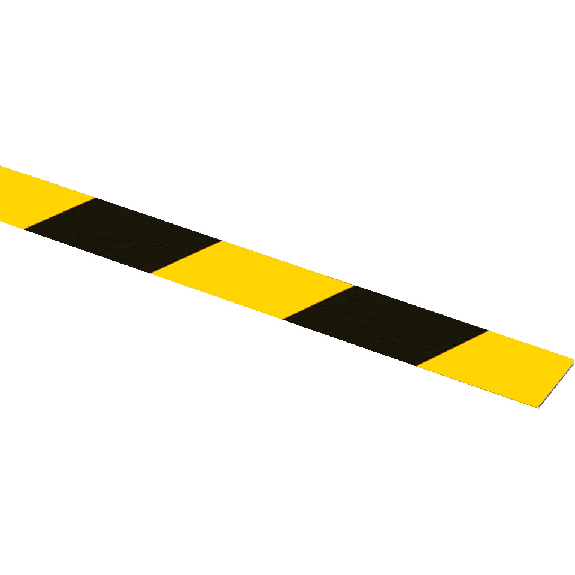 Flachmarkierung, linksweisend, reflektierend, gelb/schwarz, Aluminium, 50x990mm, ASR A1.3-Beschreibung lesen