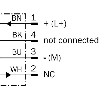 DPI M12 PNP NF P12mm quasi-noyé 65(48)mm Laiton 10-30Vdc / M12 4P - IME12-06BPOZC0S-Lire la description