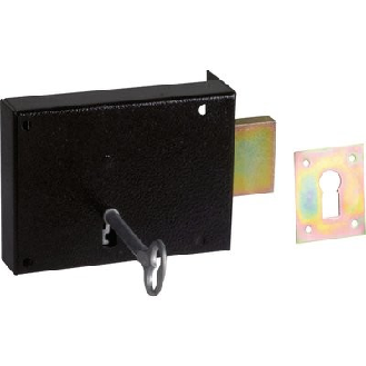 Serrure standard 461 à pêne nt seul  - Sens: Gauche | Axe à (mm): 40 | L x H x P (mm): 80 x 80 x 39-Lire la description
