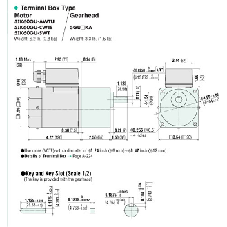 Moteur asynchrone 60W 3PH 200/220/230V Bride 90mm-Lire la description