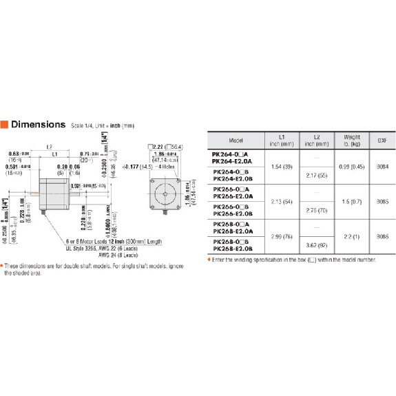 Moteur pas à pas 2 phases Bride carré 56.4mm 6 fils 1.4 A/phase - PK266-02A Moteur pas à pas 2 phases Bride carré 56.4mm 6 fils 1.4 A/phase - PK266-02A-Lire la description