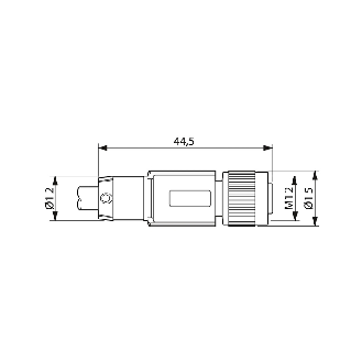 M12A Fem Droit 5p; Câble Blindé PUR Violet 5m, CANopen, DeviceNet - SAC-5P- 5,0-920/M12FS-Lire la description