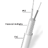 Câble d'extension couple K PVC-tresse-PVC 2x0.22mm² Øext 4mm classe 1 - PTPK222