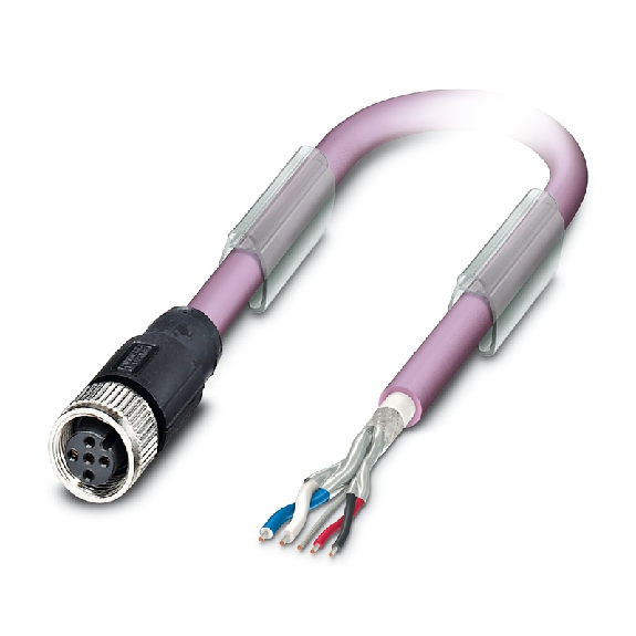 M12A Fem Droit 5p; Câble Blindé PUR Violet 15m, CANopen, DeviceNet - SAC-5P-15,0-920/M12FS M12A Fem Droit 5p; Câble Blindé PUR Violet 15m, CANopen, DeviceNet - SAC-5P-15,0-920/M12FS-Lire la description