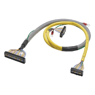 Câble de connexion E/S double 1,50m et 1,25m, MIL40 à 2 x MIL20 - XW2Z-RO150-125-D1-Lire la description