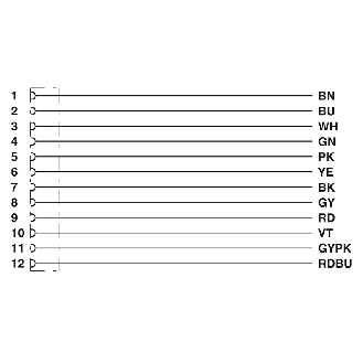 M12A Fem Droit 12; Câble PUR 12x0,14 Noir 5m - SAC-12P- 5,0-PUR/FS SCO-Lire la description