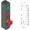 Boîtier de commande, 3 dispositifs, IP65 - BN AC3ZA38