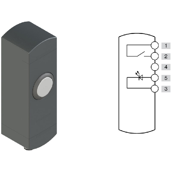 Boîtier de commande IP65 avec bouton blanc 1NO-Lire la description