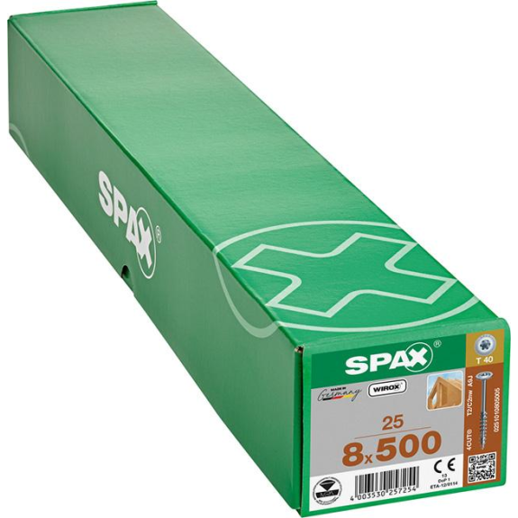 SPAX Telko T-STAR+ 8,0 x 500/80 Wirox STRECKE-Beschreibung lesen