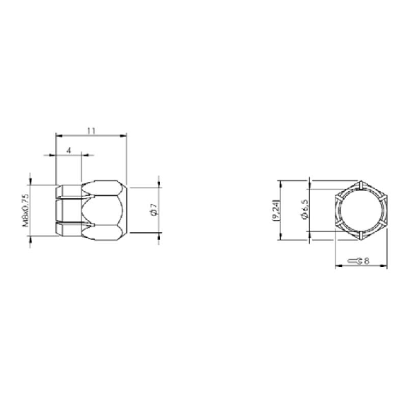 Système de fixation pour capteurs Ø6,5 mm (lot de 5 pces) - BAM MC-XA-002-D06,5-2 (BAM000W)-Lire la description