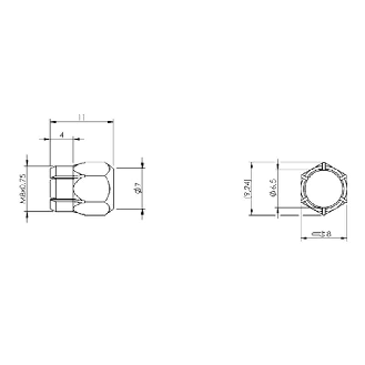 Système de fixation pour capteurs Ø6,5 mm (lot de 5 pces) - BAM MC-XA-002-D06,5-2 (BAM000W)-Lire la description