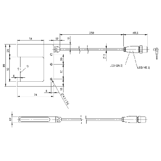 Fourche opt. U PNP E=50mm Prof=54mm Pot. IR LO/DO Inox / M12 4P - BGL 50F-007-00,2-S4 (BGL004M)-Lire la description