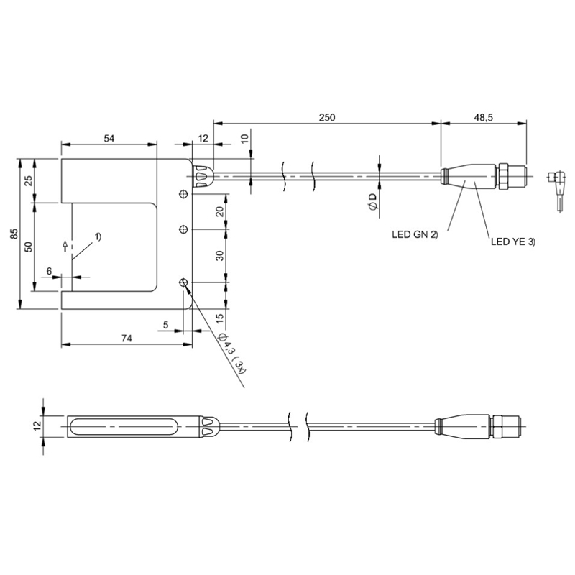 Fourche optique U PNP E=50mm Prof=54mm Pot. IR LO/DO Inox / M12 4P - BGL 50F-007-00,2-S4 Fourche optique U PNP E=50mm Prof=54mm Pot. IR LO/DO Inox / M12 4P - BGL 50F-007-00,2-S4-Lire la description