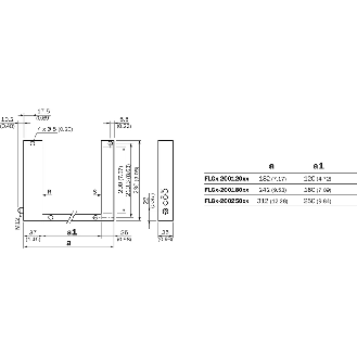 Cadre optique (version ouverte) 250x200mm PNP/NPN LO/DO / M12 4P - FLG4-20025021-Lire la description