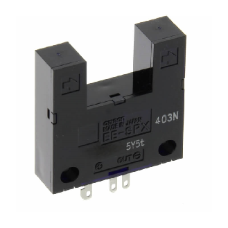 Micro Fourche opt. U NPN E=13mm IR LO 12-24Vdc IP50 / Connecteur - EE-SPX403N-Lire la description