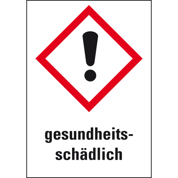 Gefahrensymbol Ausrufezeichen GHS 07, gesundheitsschädlich, Folie, 37x26mm, 12/Bogen, GHS-Verordnung Gefahrensymbol Ausrufezeichen GHS 07, gesundheitsschädlich, Folie, 37x26mm, 12/Bogen, GHS-Verordnung-Beschreibung lesen