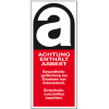 Gefahrenkennzeichen Achtung enthält Asbest, Typ B, Folie, selbstklebend, 100x240mm