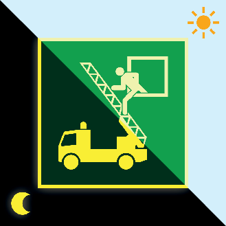 PERMALIGHT power langnachleuchtend Rettungszeichen Rettungsausstieg, ASR/ISO, Kunststoff, 200x200mm-Beschreibung lesen