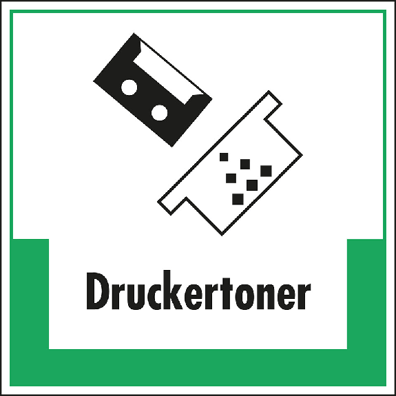 Abfallkennzeichen Druckert, mit Symbol und Text, Folie, selbstklebend, 200x200mm Abfallkennzeichen Druckert, mit Symbol und Text, Folie, selbstklebend, 200x200mm-Beschreibung lesen