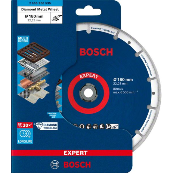Disque  trononner Bosch EXPERT Diamond Metal Wheel, 180 x 22,23 mm-Leer más