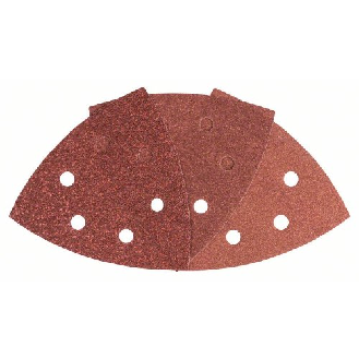 Jeu de feuilles abrasives pour ponceuses Delta, 25 pièces, 6 trous, 105 mm, 60, 120, 180-Lire la description