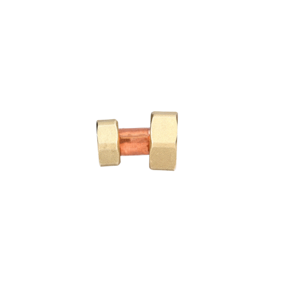 Raccord fou 2 écrous prisonnier laiton F15/21 – F20/27  - D09504B-Leer más