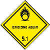Verpackungskennzeichen Klasse 5.1, Oxidizing Agent, Folie, seewasserbeständig, 100x100mm, IMDG-Code, GGVSEB, ADR, IATA Verpackungskennzeichen Klasse 5.1, Oxidizing Agent, Folie, seewasserbeständig, 100x100mm, IMDG-Code, GGVSEB, ADR, IATA