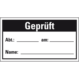 Qualitätsaufkleber Geprüft, Haftpapier, ablösbar, 40x25mm, 250/Rolle-Beschreibung lesen
