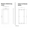 3 Modul Rahmen VTM126 für VTM128 aus Aluminium