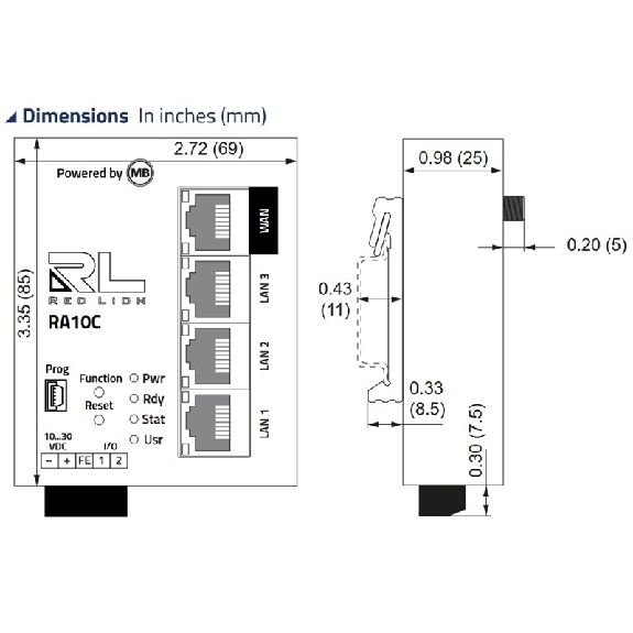 Pare-feu industriel compact RA10C - RA10C000000000D0-Lire la description