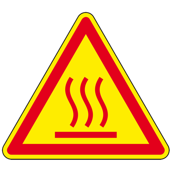Thermo-Warnschild Warnung vor heißer Oberfläche, Polyesterfolie, SL100mm, ASR A1.3, DIN EN ISO 7010 W017 Thermo-Warnschild Warnung vor heißer Oberfläche, Polyesterfolie, SL100mm, ASR A1.3, DIN EN ISO 7010 W017-Beschreibung lesen