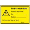 Warnschild Nicht einschalten! Es wird gearbeitet..., Kunststoff, 200x300mm
